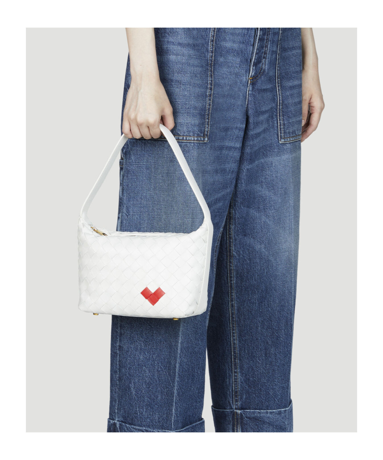 Bottega Veneta Mini Wallace Shoulder Backpack In White