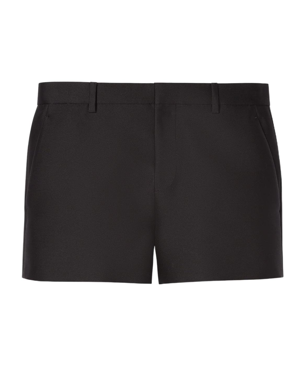 Gucci Wool And Silk Gabardine Shorts In Black