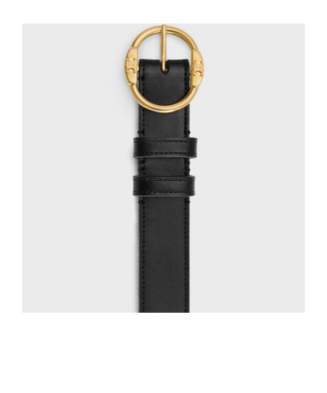 Celine Twin Triomphe Belt In Black