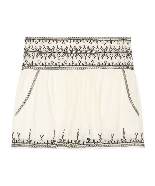 Isabel Marant Étoile Picadilia Cotton Mini Skirt In White