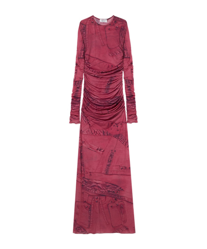 Shop Blumarine Cargo Patch-print Maxi Dress In Red
