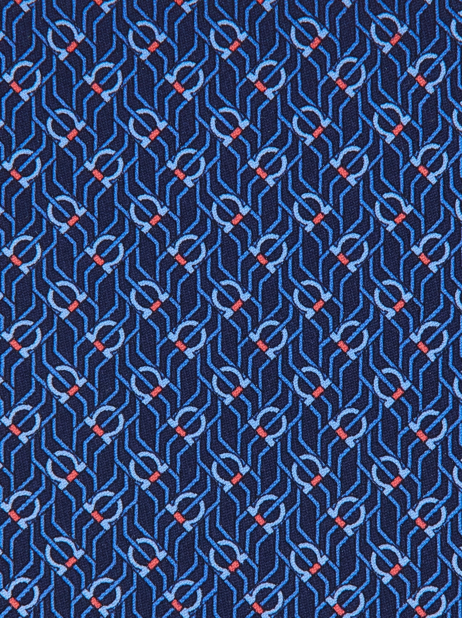 Ferragamo Salvatore Tetris-printed Pointed-tip Tie In Blue