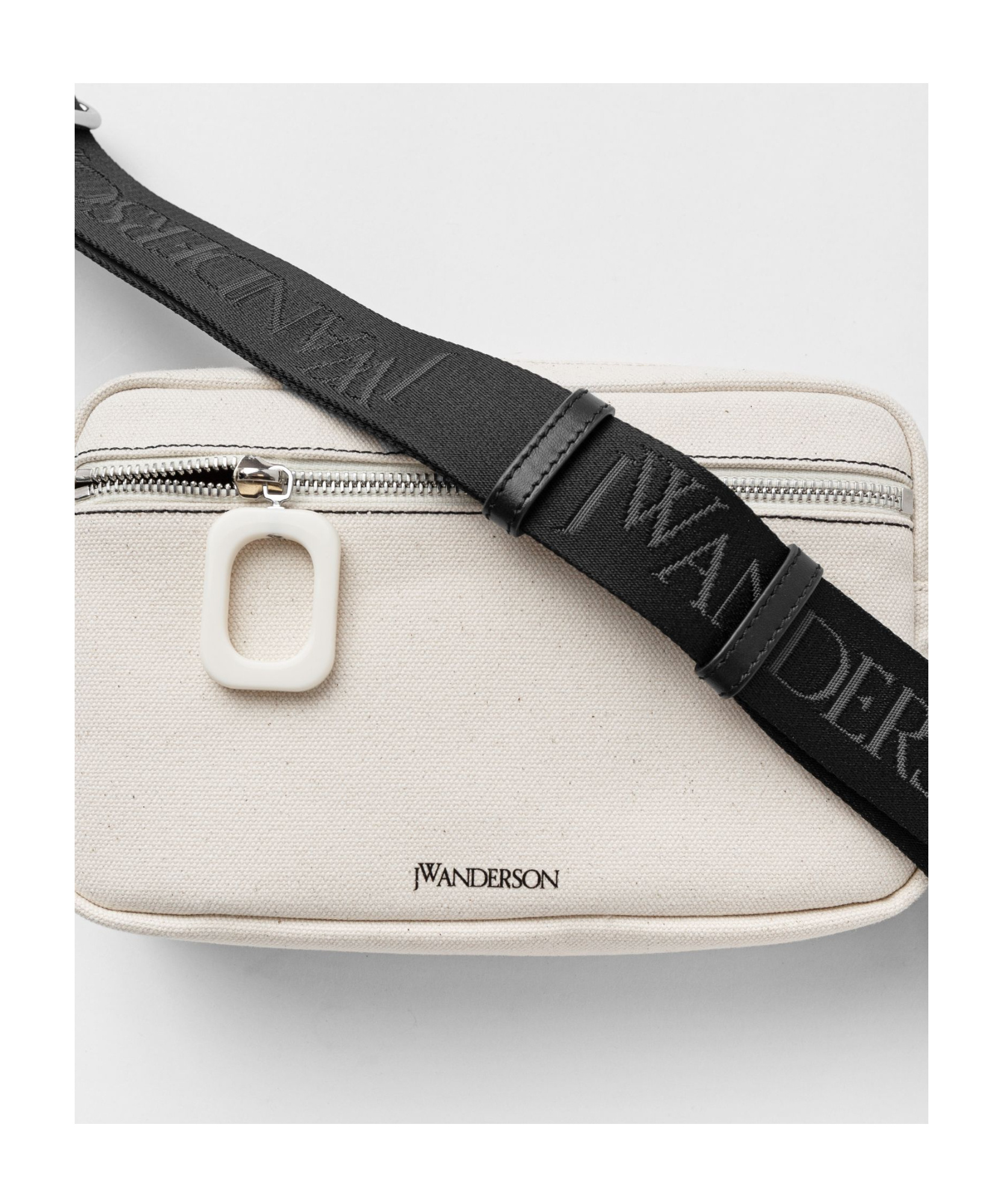Jw Anderson Canvas Shoulder Bag In White