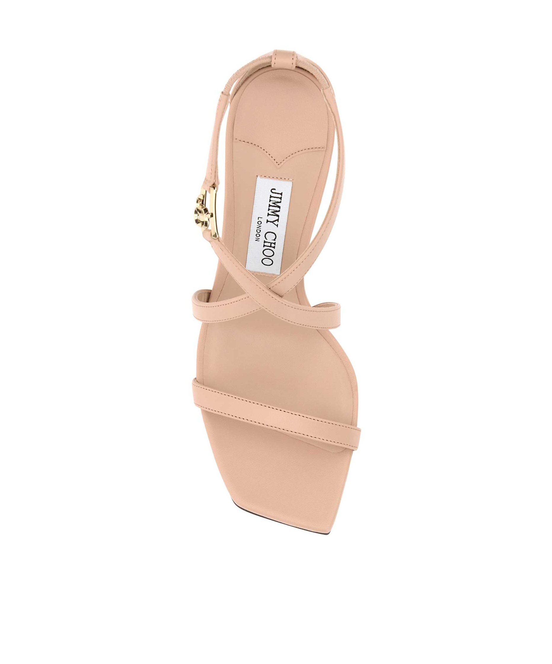 Jimmy Choo 100mm Jessica Leather Sandals In Nude