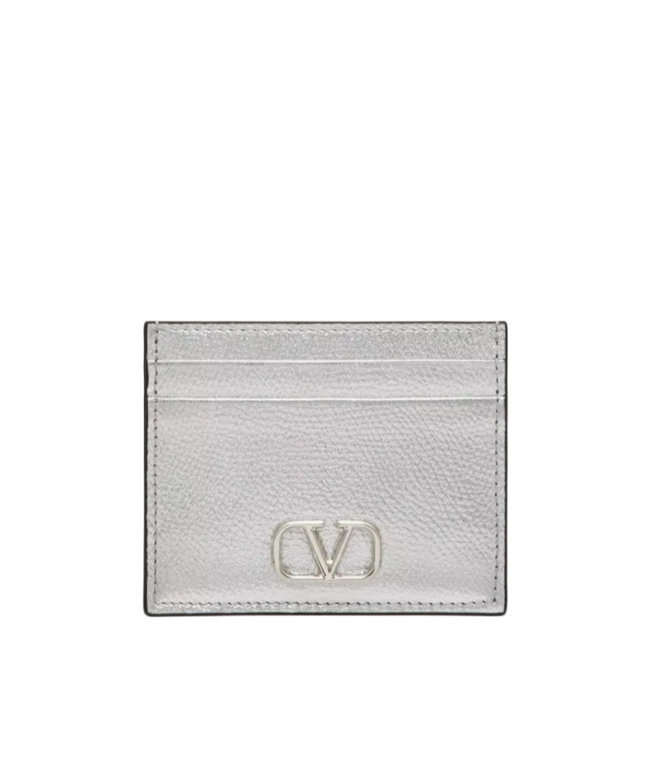 VALENTINO GARAVANI VLOGO SIGNATURE METALLIC CARD HOLDER