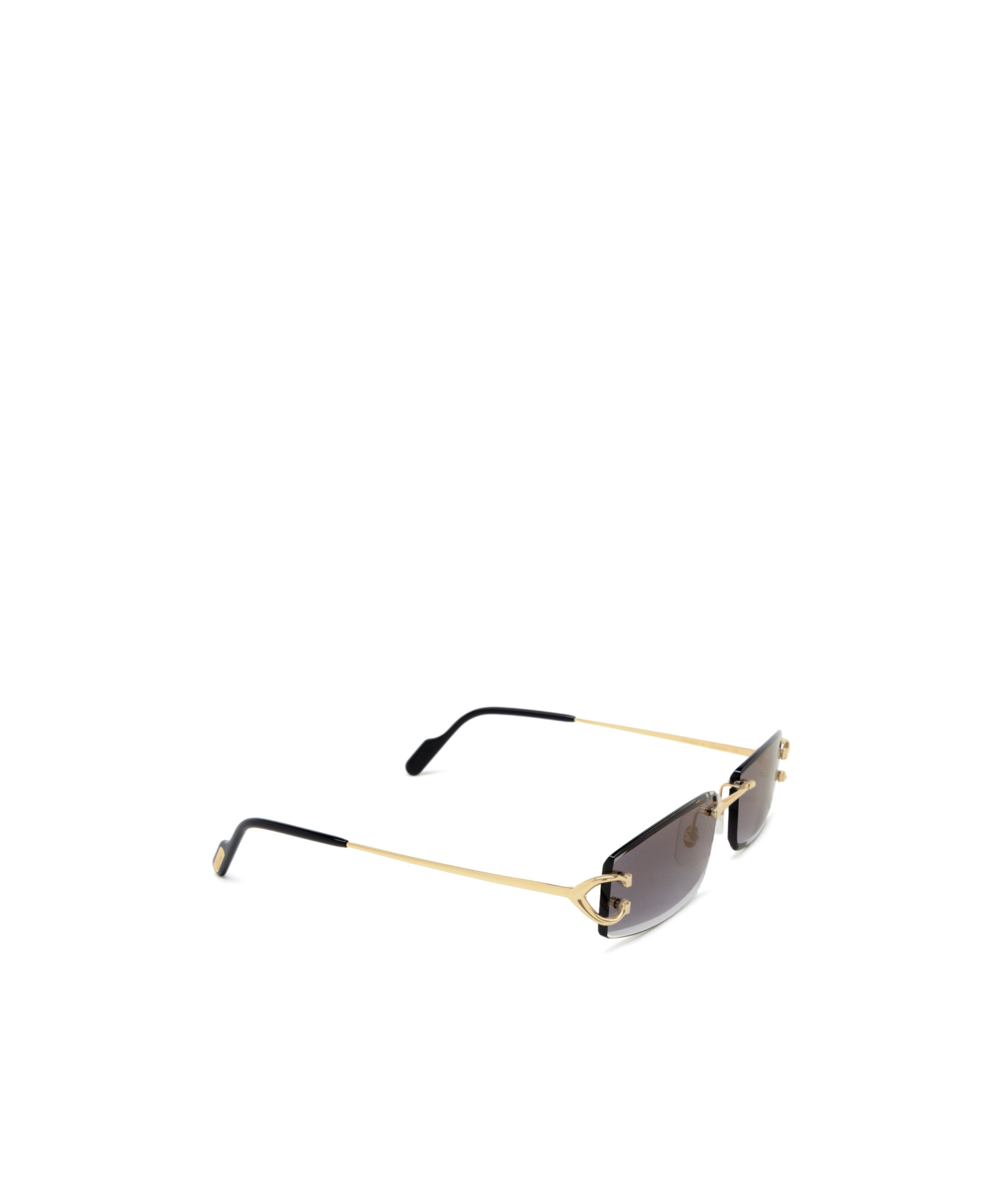 Cartier Rectangular Frame Sunglasses In Black
