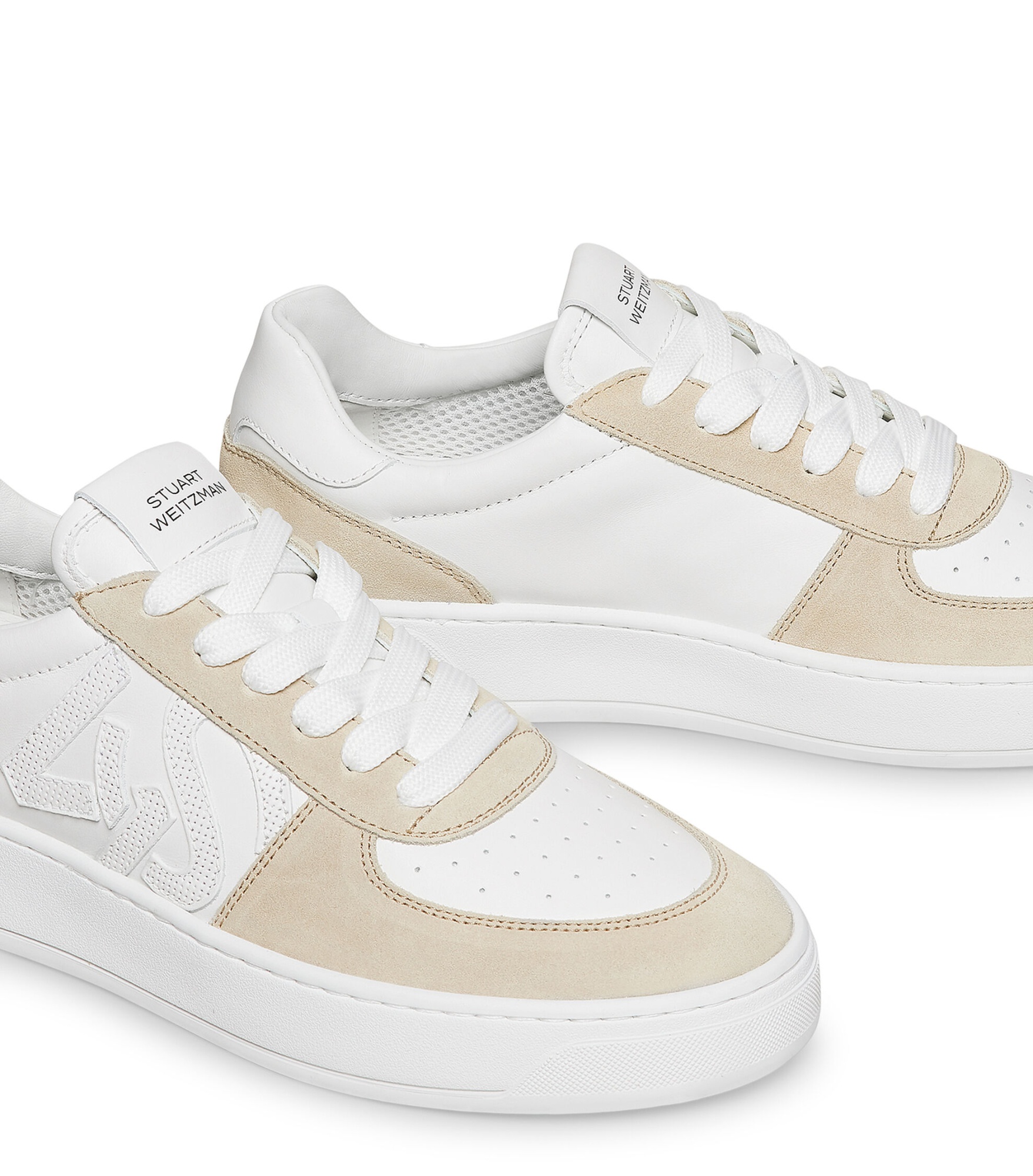Stuart Weitzman Sw Courtside Sneakers In White