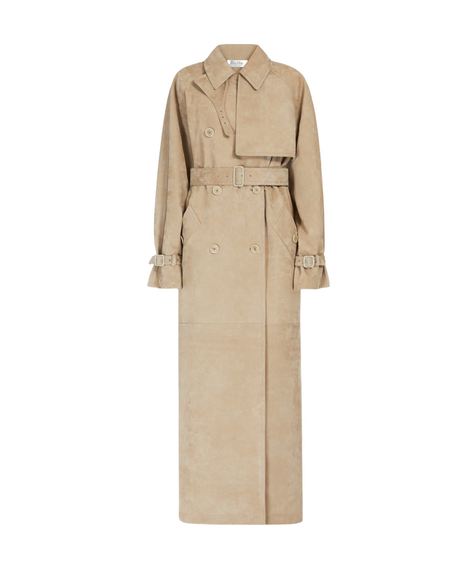 Max Mara Double-breasted Trench Coat In Nude