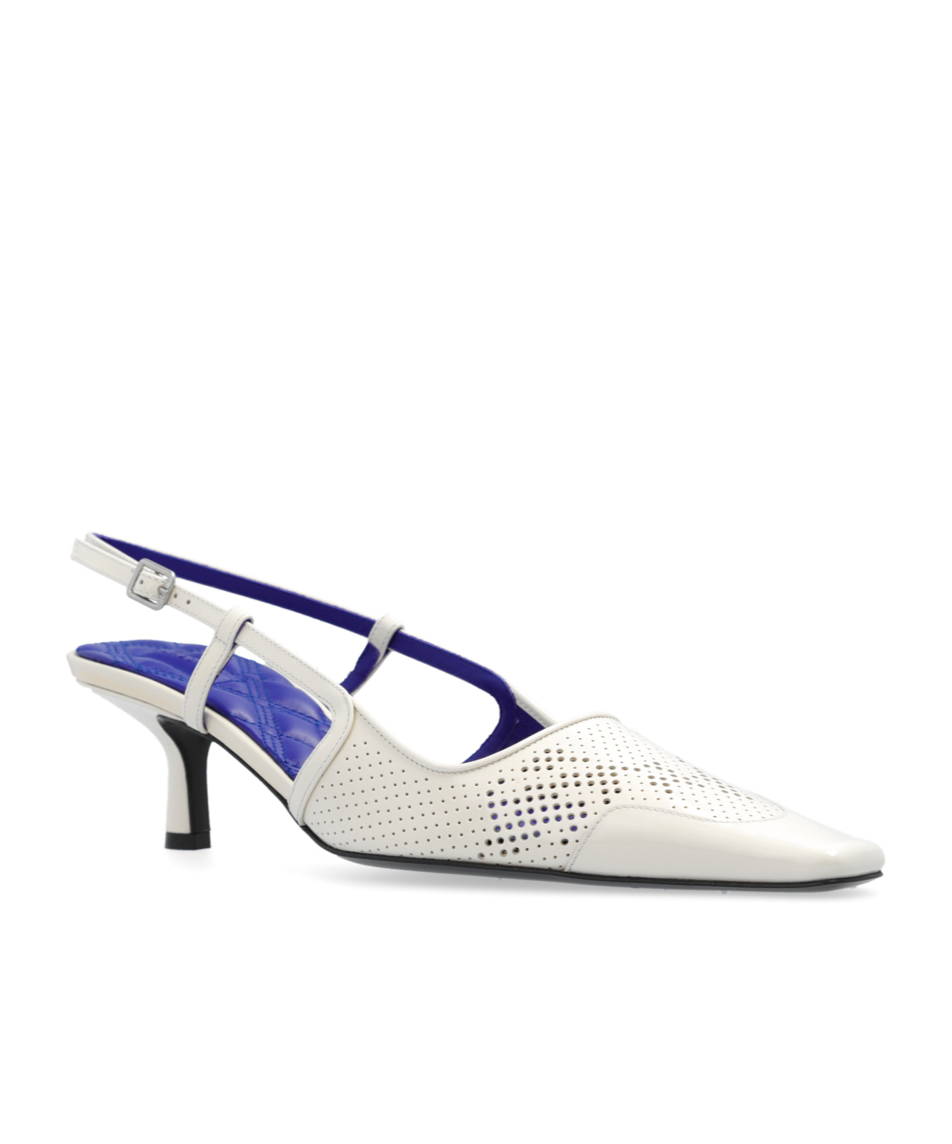 Burberry Chisel Sling Back Pump In White