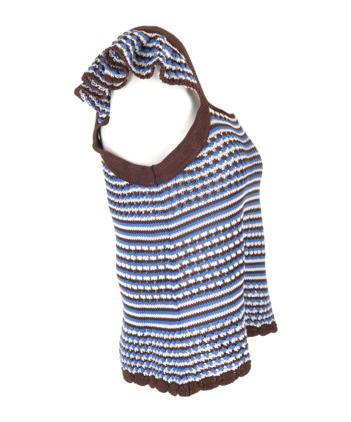 A.p.c. Multicolor Crocheted Tank Top In Blue