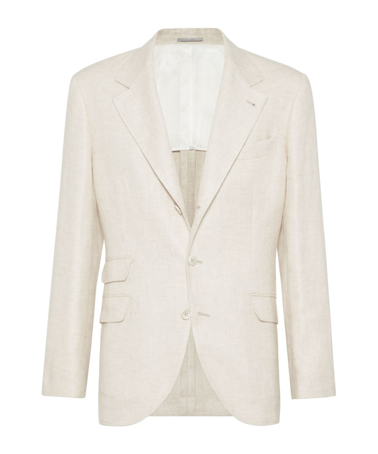 Brunello Cucinelli Single-breasted Tailored Blazer In Neutral