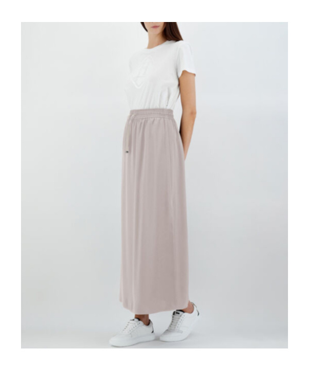 Herno Casual Satin Skirt In Gray