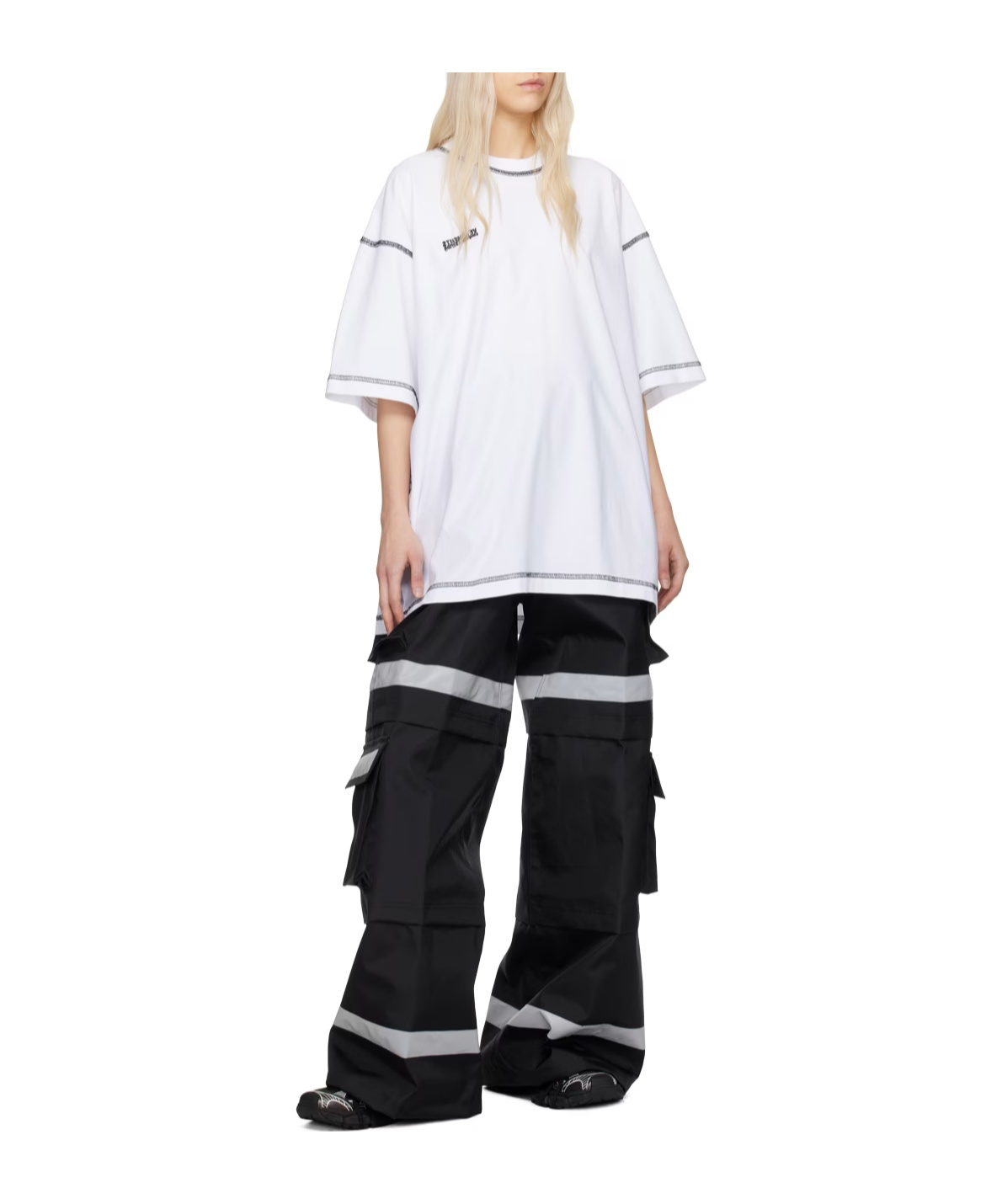 Vetements Stitching Details Tooling Casual Pants In Black