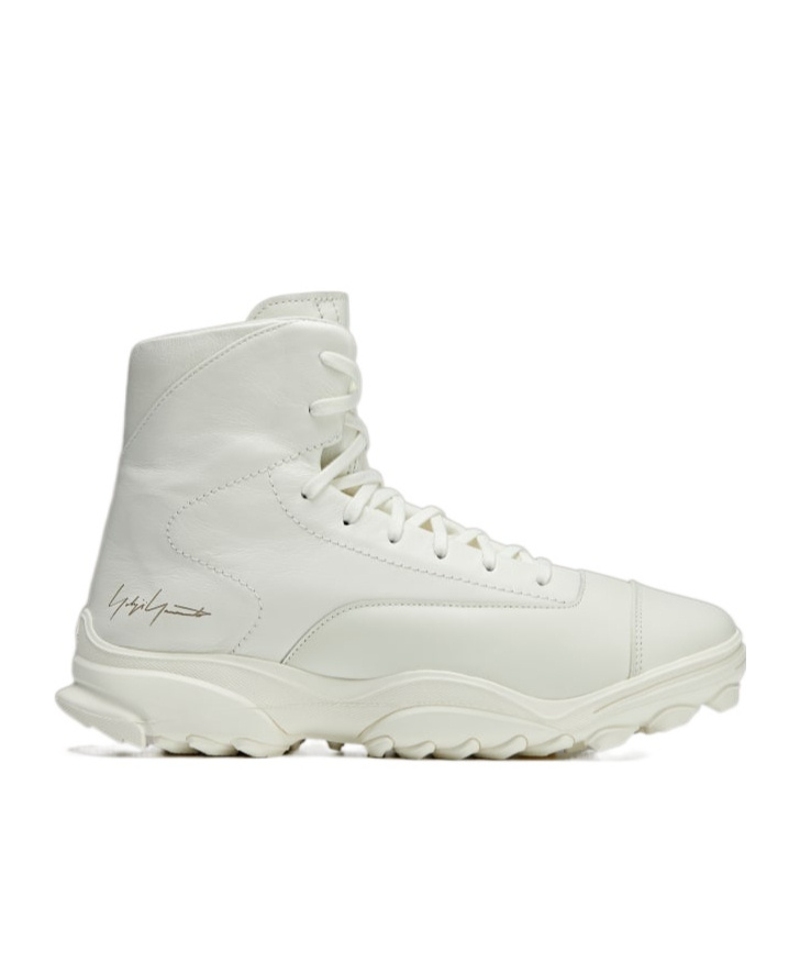 Y-3 Logo Boots In White
