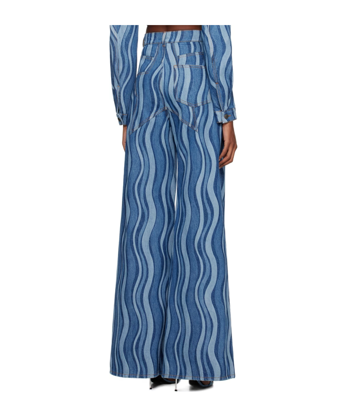 Area Sunray Wide-leg Jeans In Blue