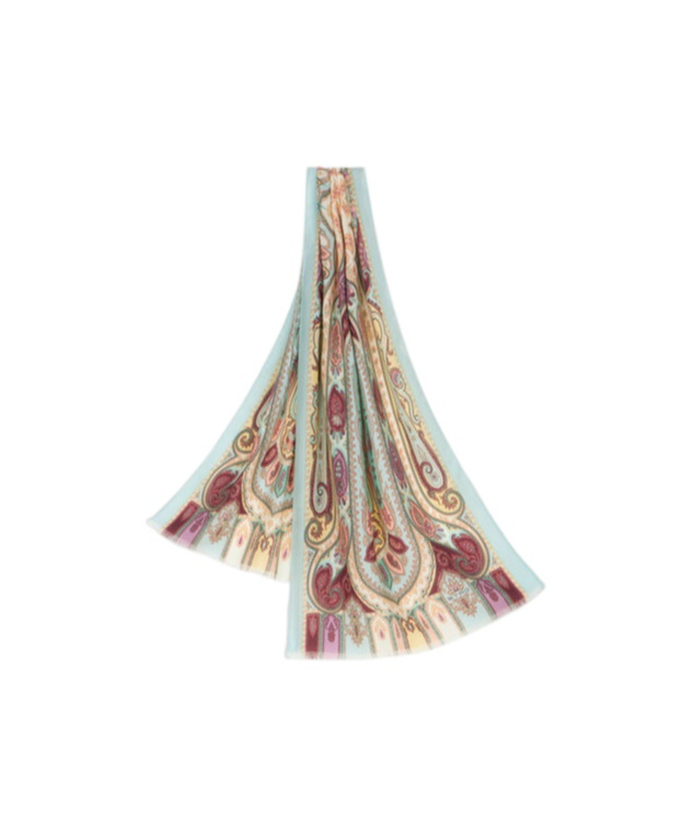 Etro Paisley-print Frayed-edge Cashmere-blend Scarf In Nude