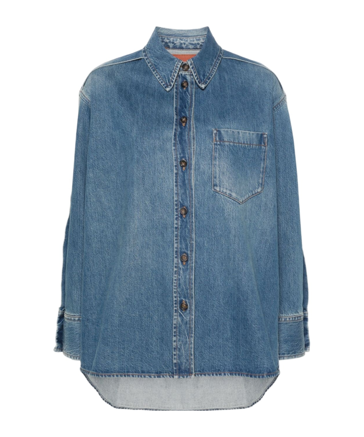 VICTORIA BECKHAM LONG-SLEEVED LAPEL SHIRT