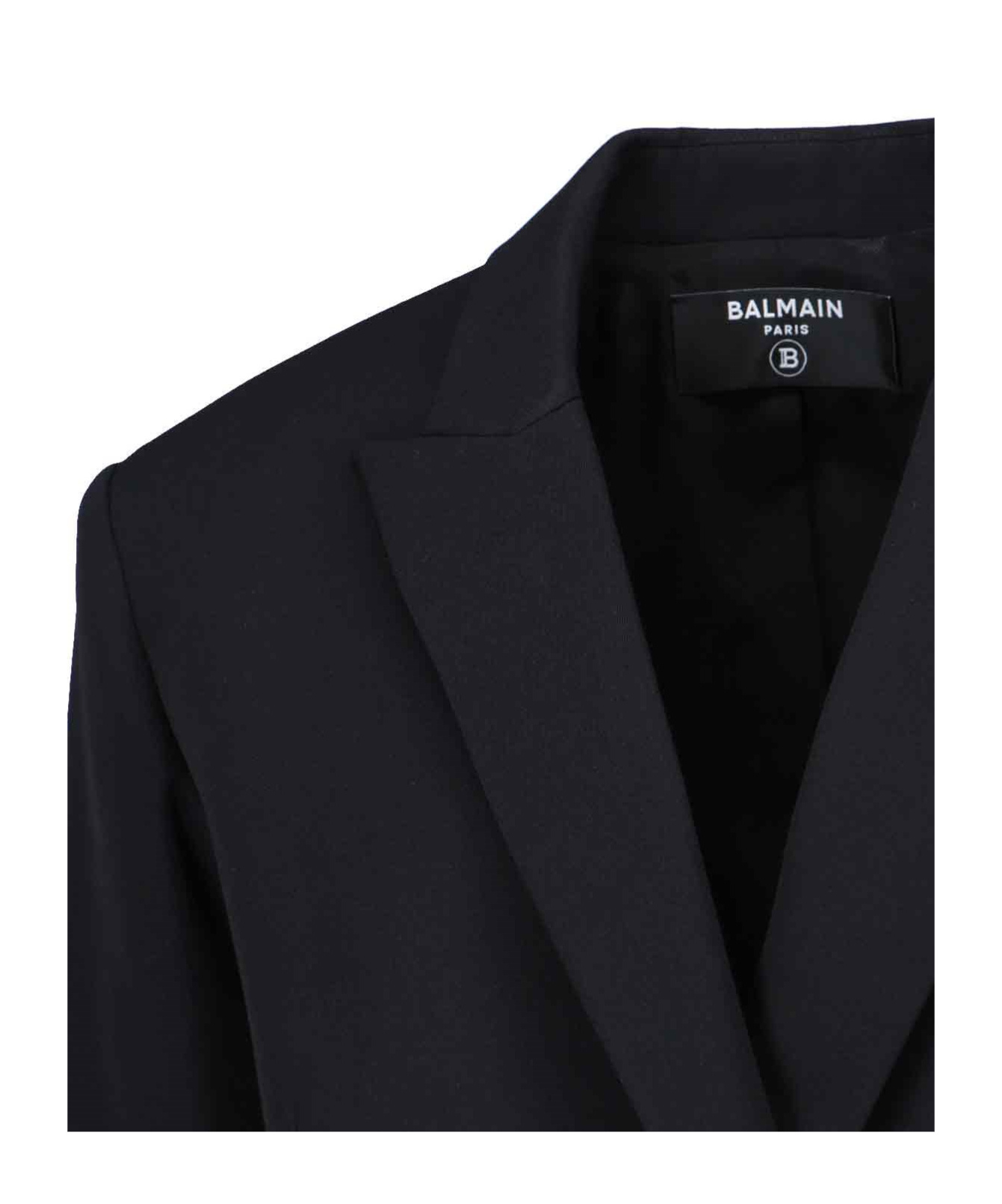 Balmain Double Breasted Blazer In Black