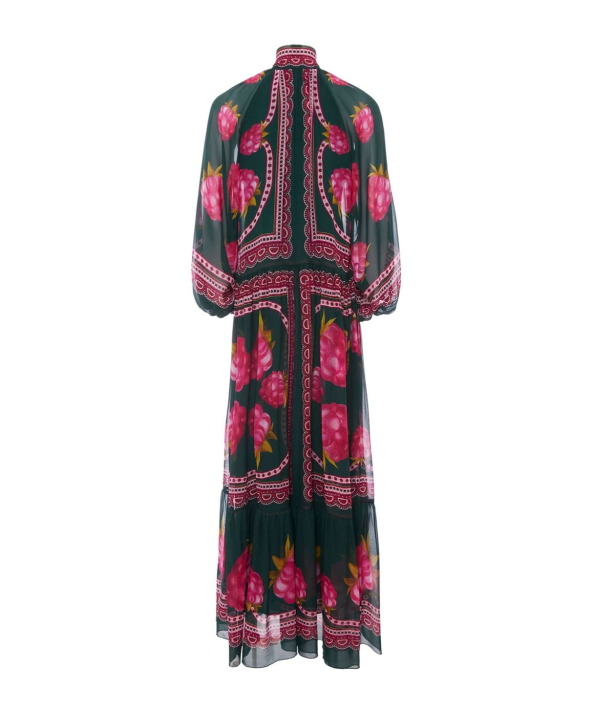La Doublej Athena Printed Silk Chiffon Maxi Dress In Multicolor