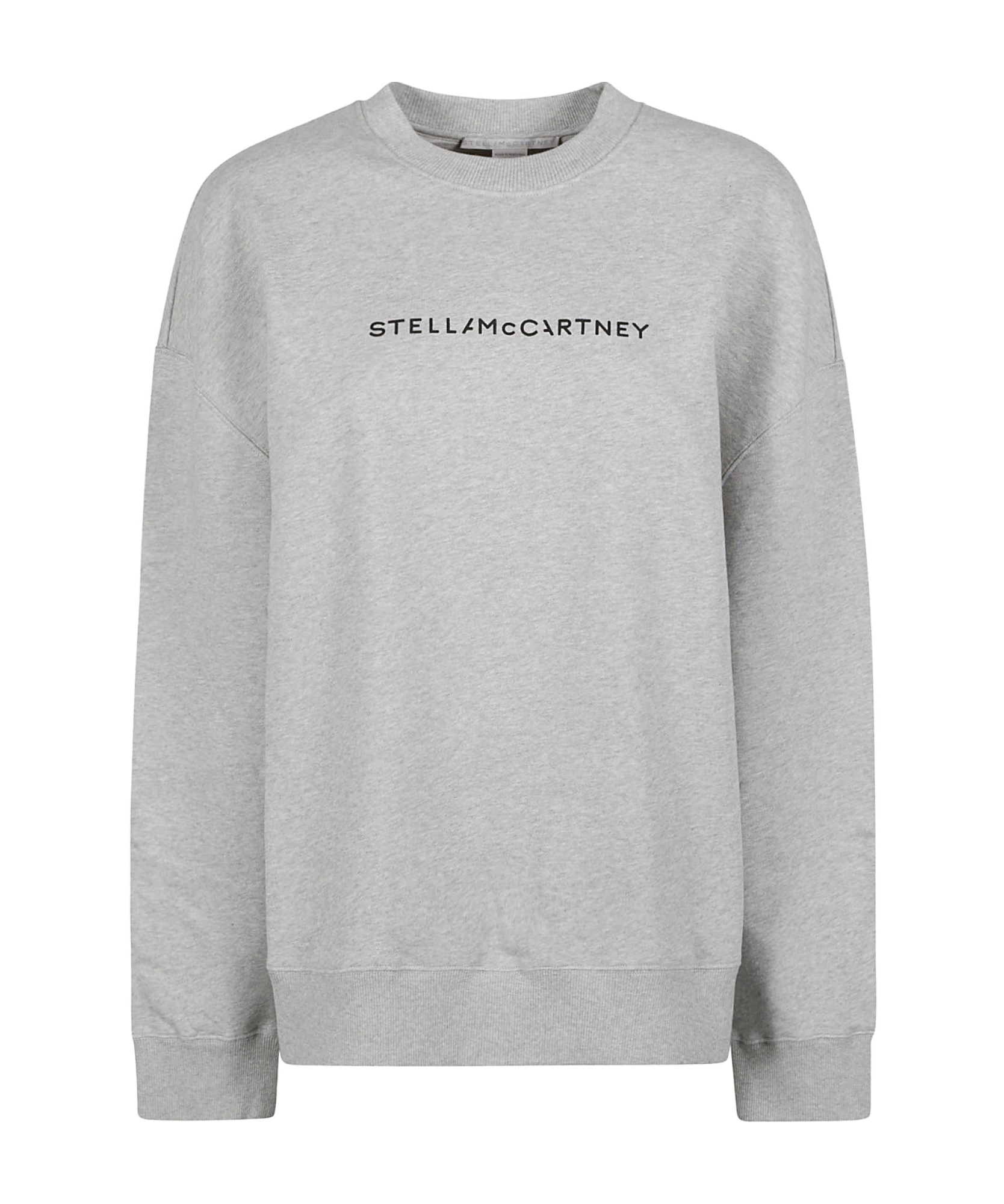 Stella Mccartney Logo Printed Crewneck Sweatshirt In Gray