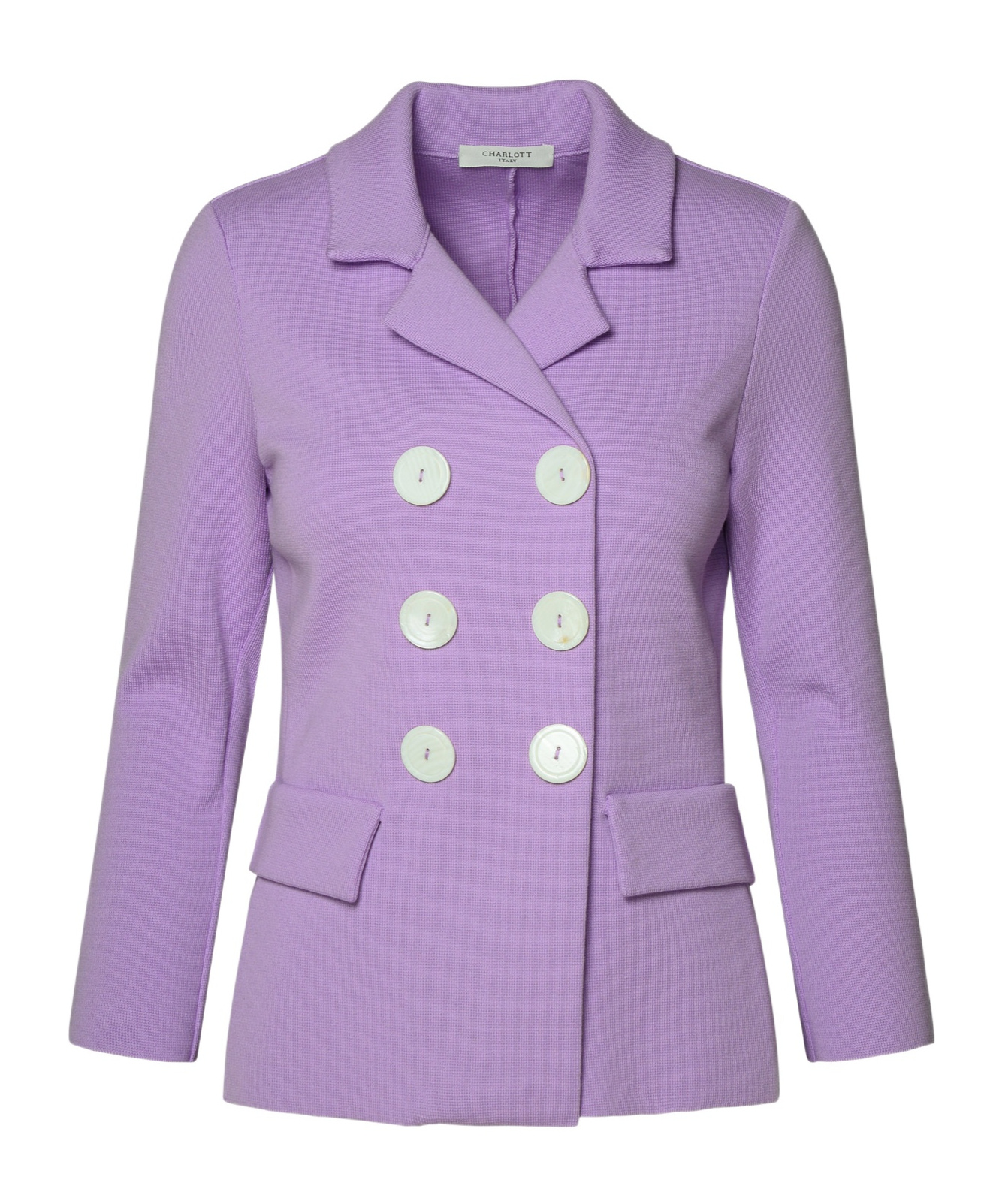 Charlotte Olympia Lapel Long-sleeved Suit Jacket In Purple