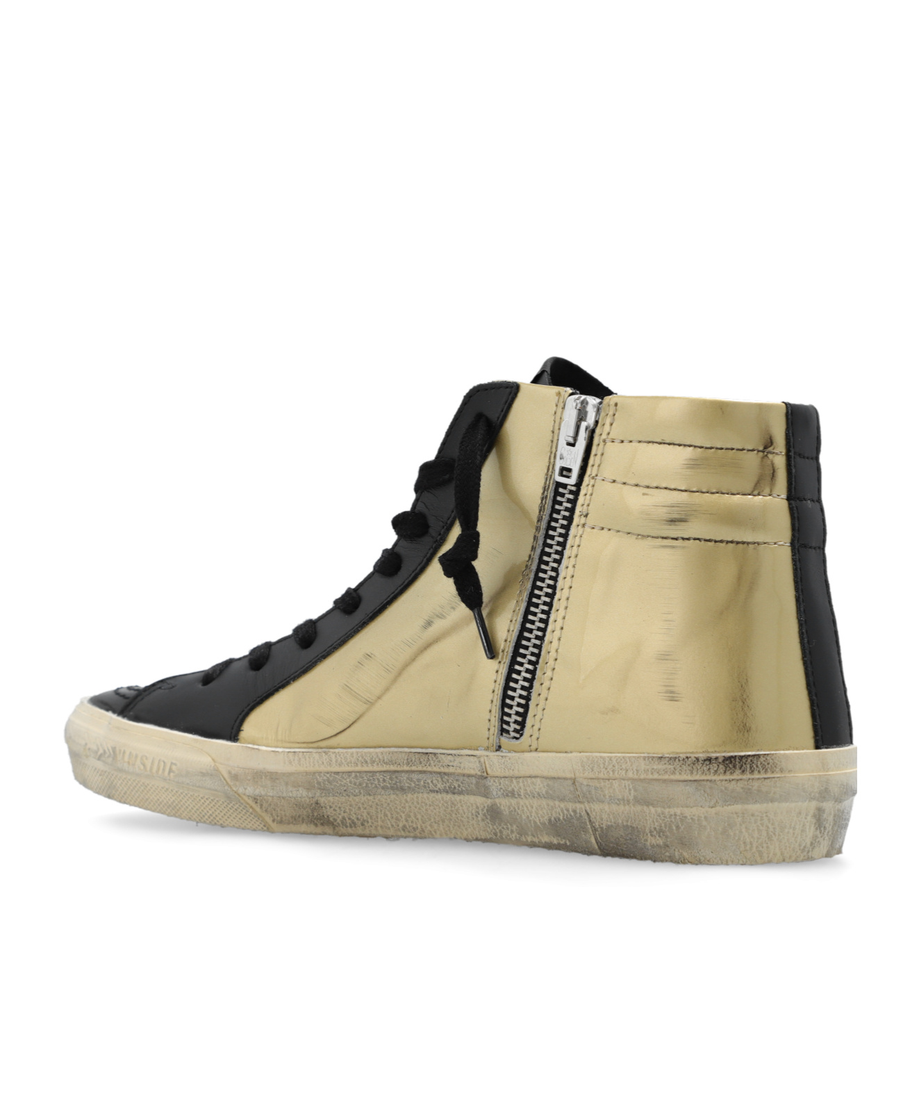 Golden Goose Slide High-top Sneakers In Black