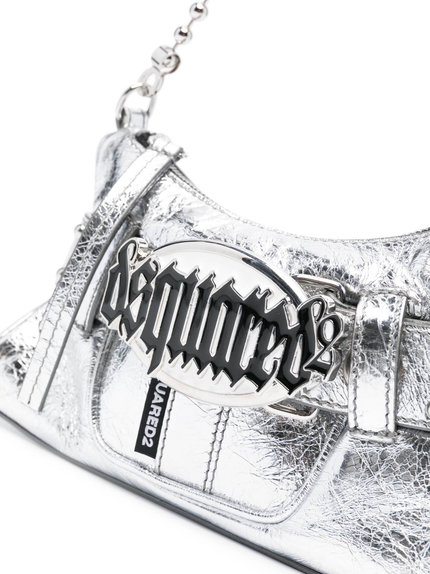 Dsquared2 Gothic Belt Shoulder Bag In White