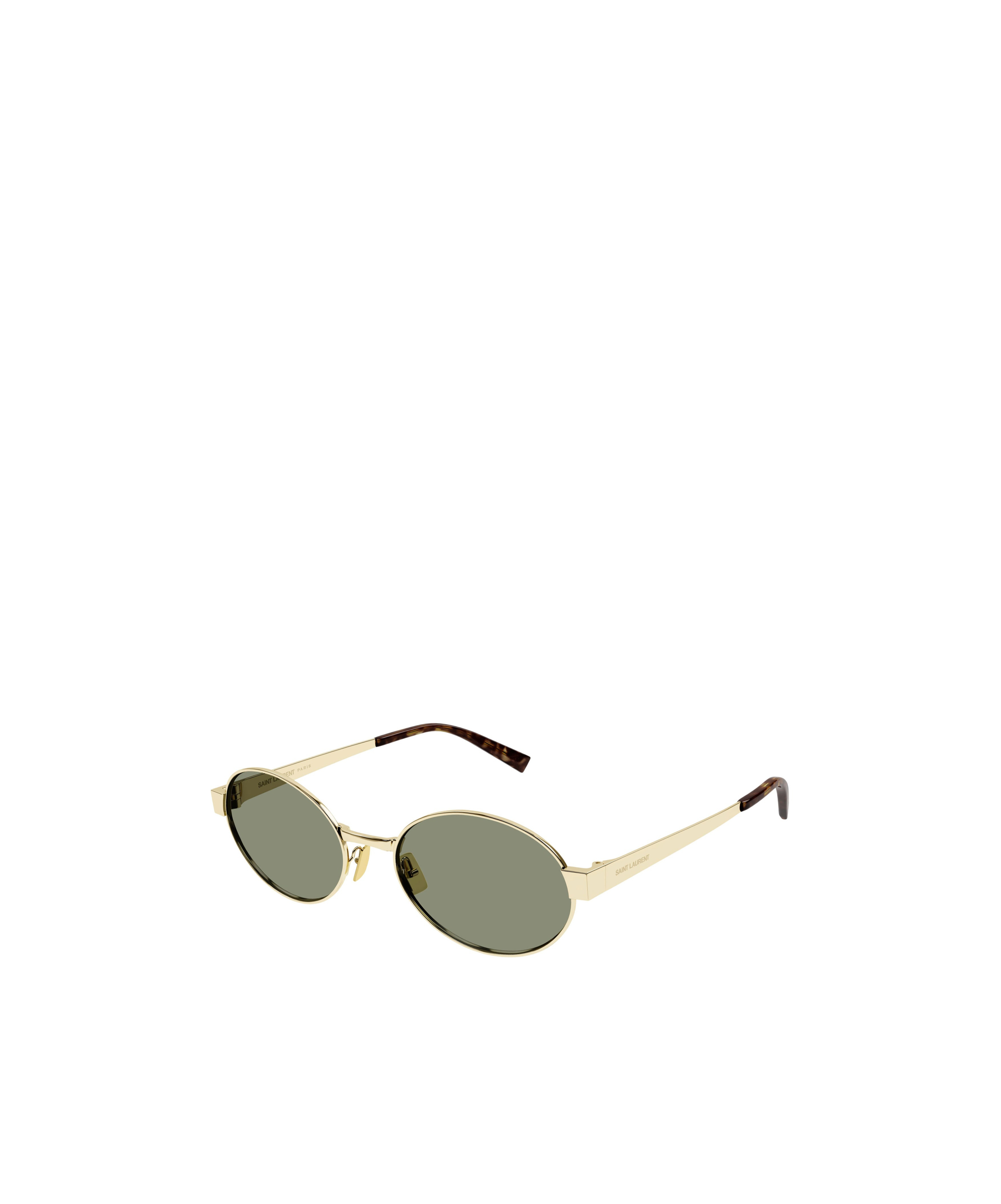 Saint Laurent 692 Oval-frame Sunglasses In Gray