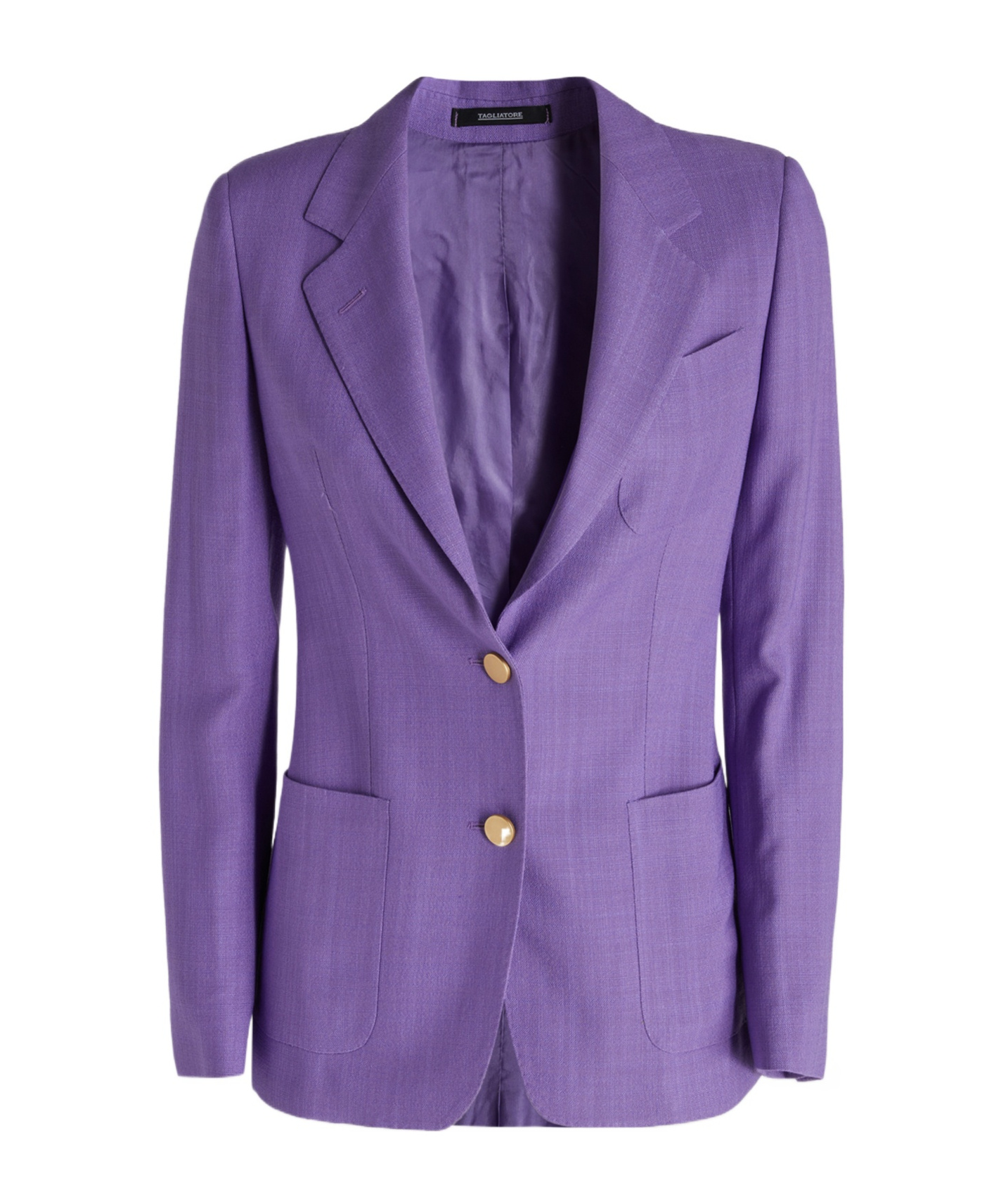 Tagliatore Lapel Long-sleeved Suit Jacket In Purple