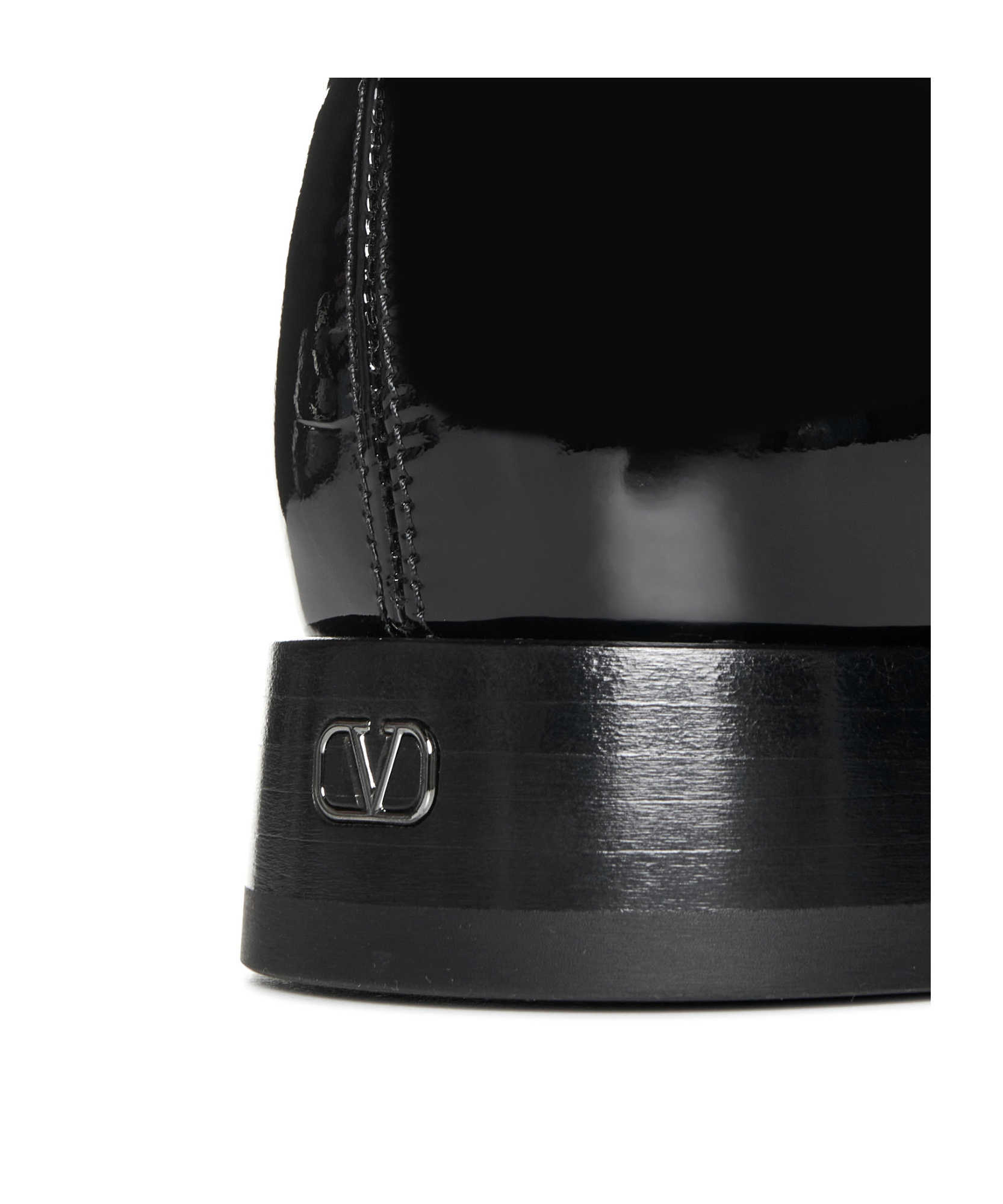 Valentino Patent-leather Oxford Shoes In Black