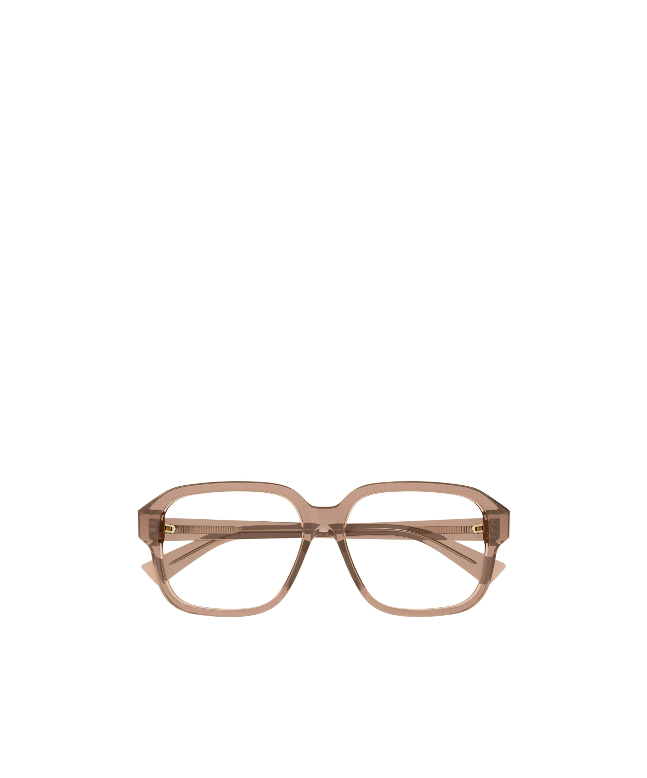 Bottega Veneta Geometric Frame Flat Mirror In Nude