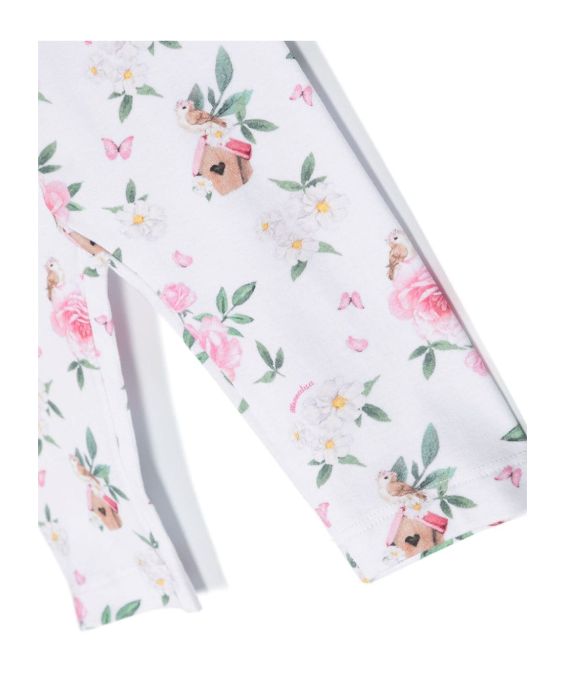 Monnalisa Floral-print Jersey Leggings In White