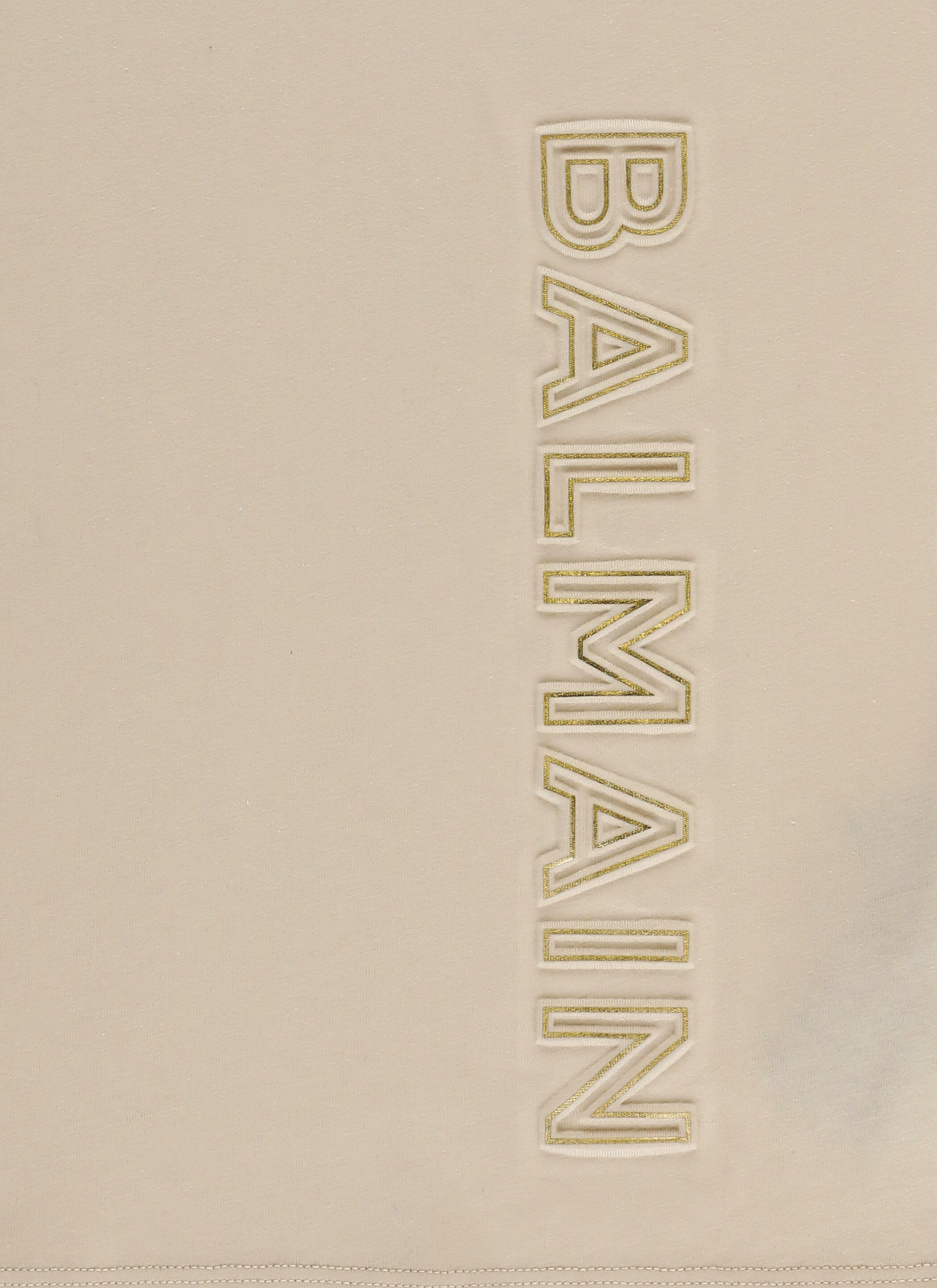 Balmain Logo-embossed Cotton T-shirt In Nude