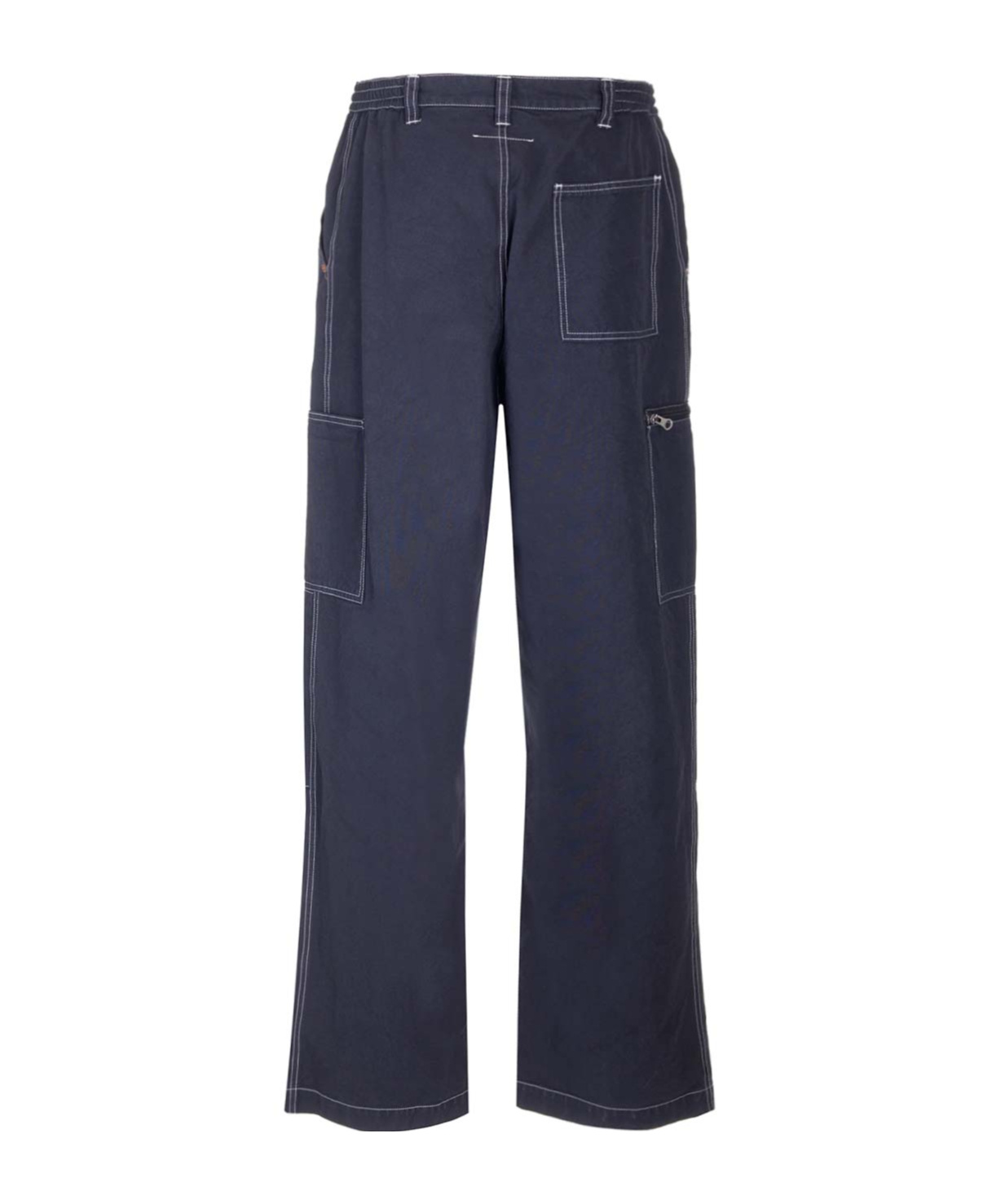 Mm6 Maison Margiela Numeric Signature Trousers In Blue