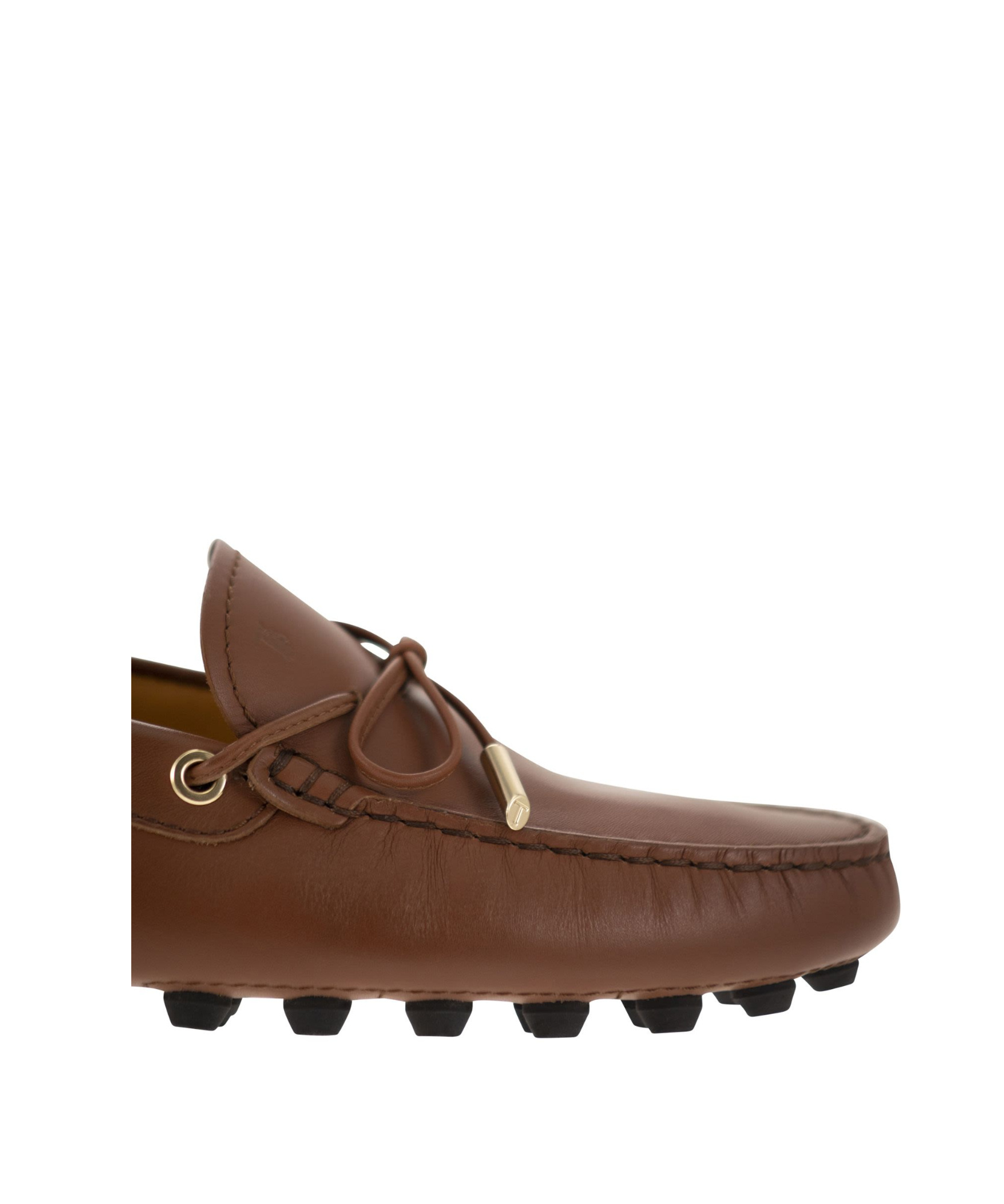 Tod's Brown Smooth Leather Loafers In Brown