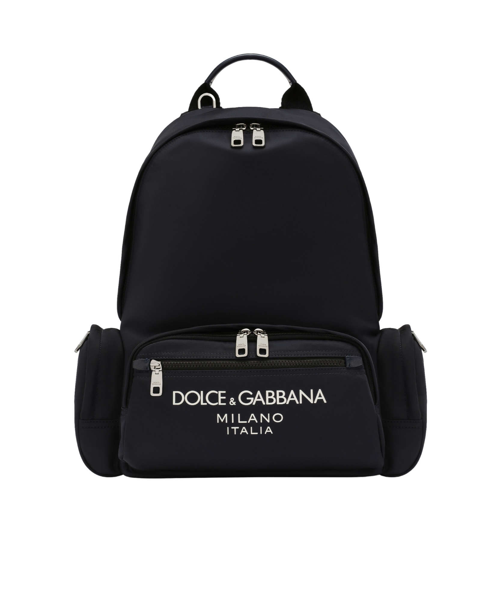 Dolce & Gabbana Nylon Backpack With Logo In Black
