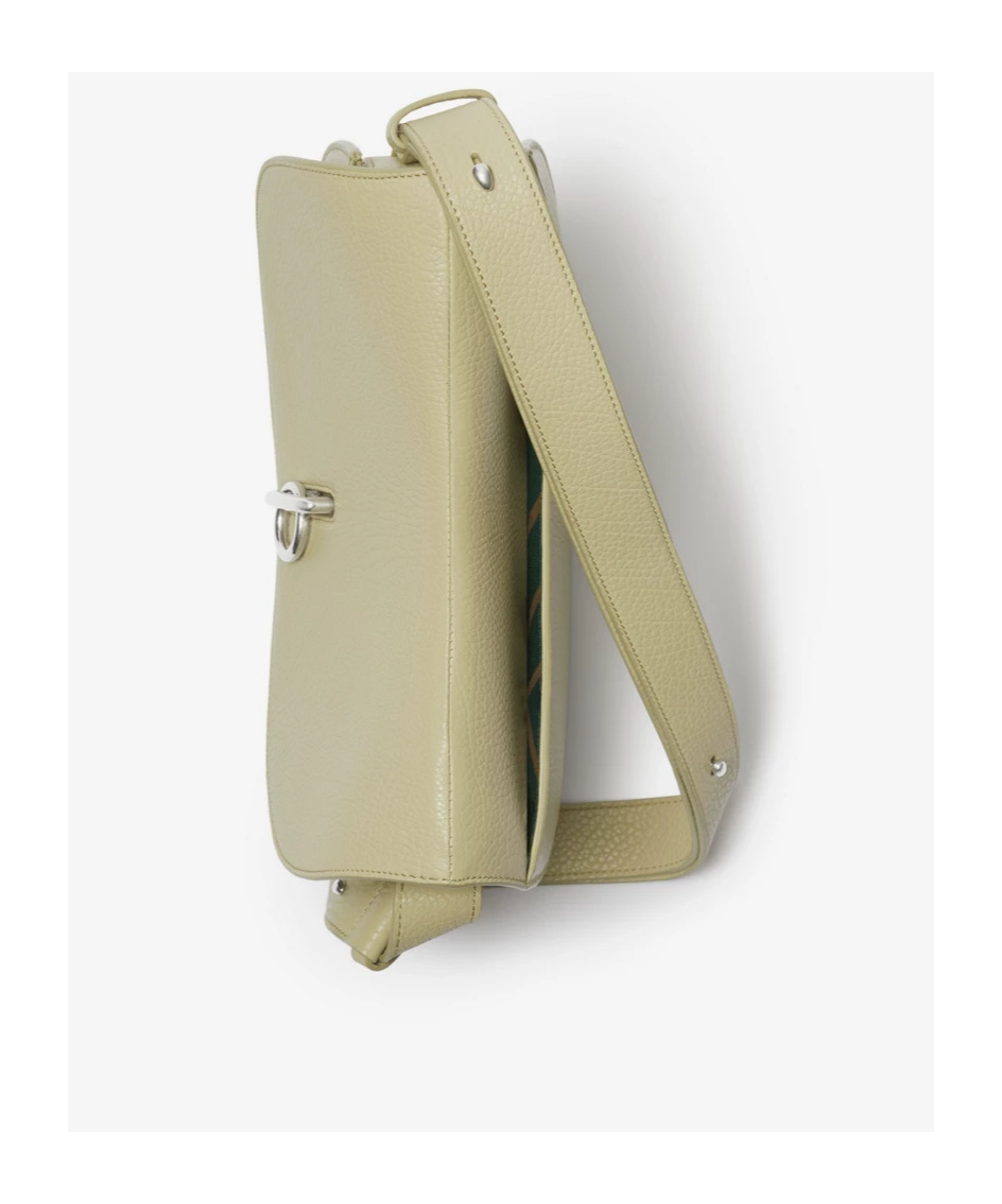 Burberry Medium Rocking Horse Leather Crossbody Bag In Nude