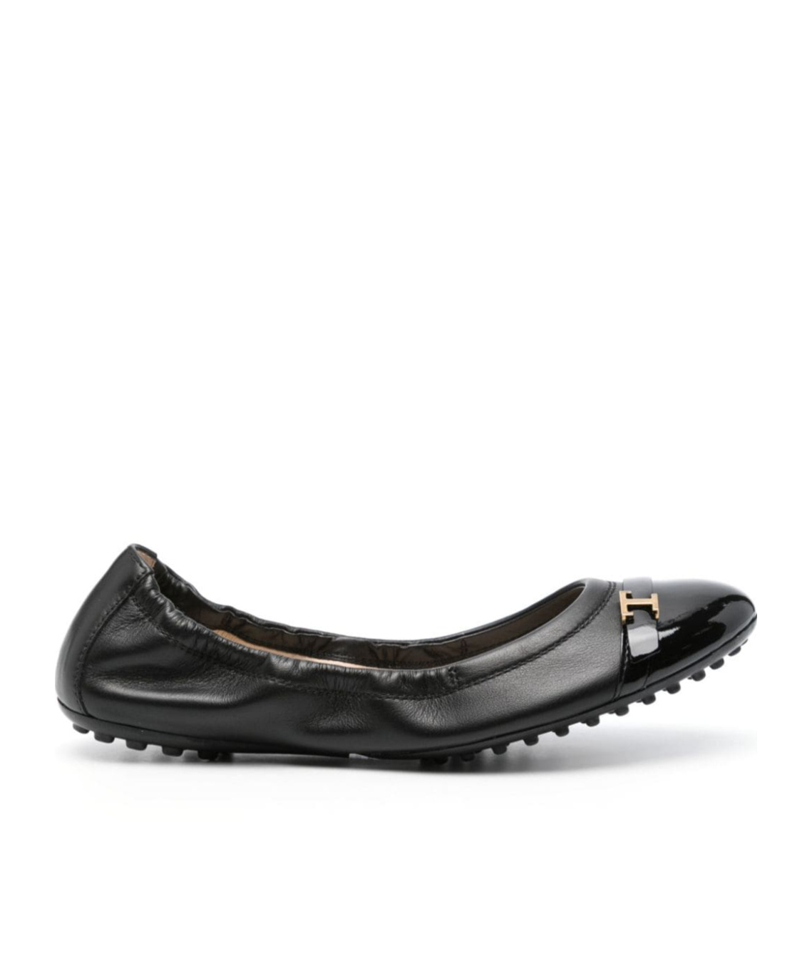 Tod's Bubble Leather Ballet Flats In Black