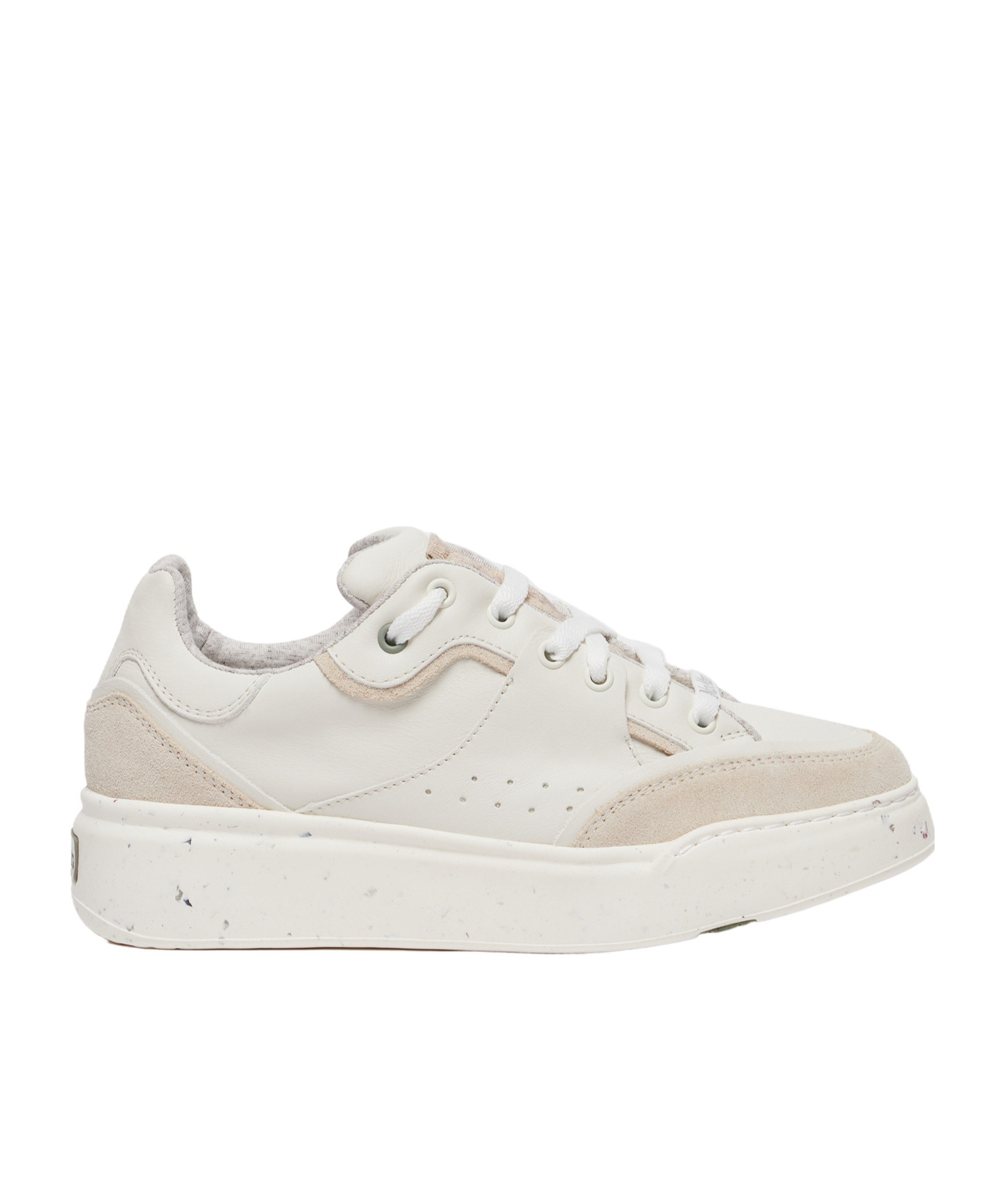 Max Mara Activegreen Trainers In Chrome-free Leather In White