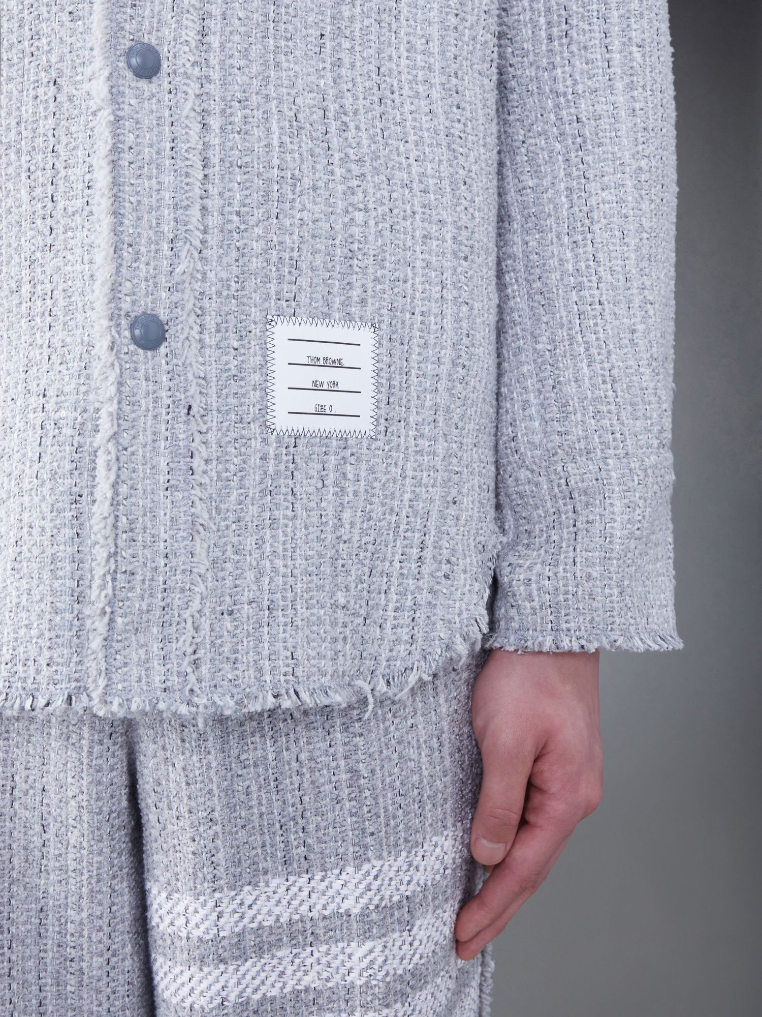 Shop Thom Browne 4-bar Stripe Shirt In Gray