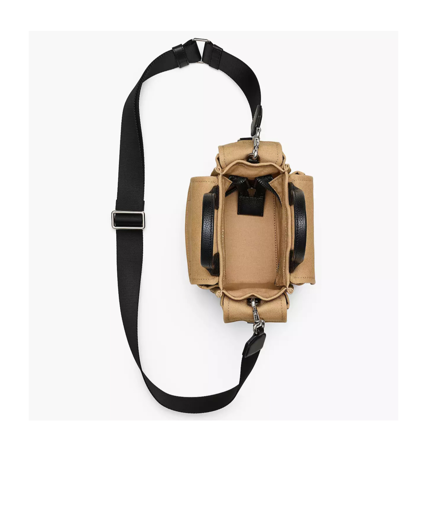 Marc Jacobs Mini The Cargo Canvas Tote Bag In Black
