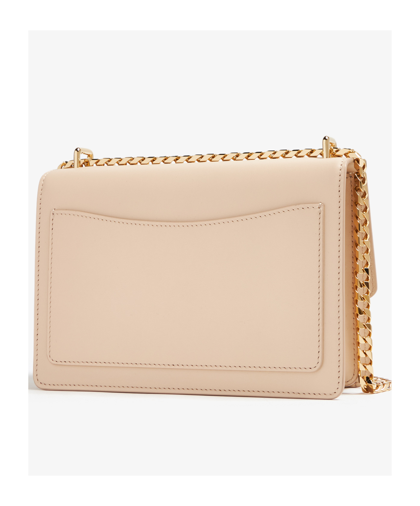 Dolce & Gabbana Logo-plaque Leather Crossbody Bag In Nude