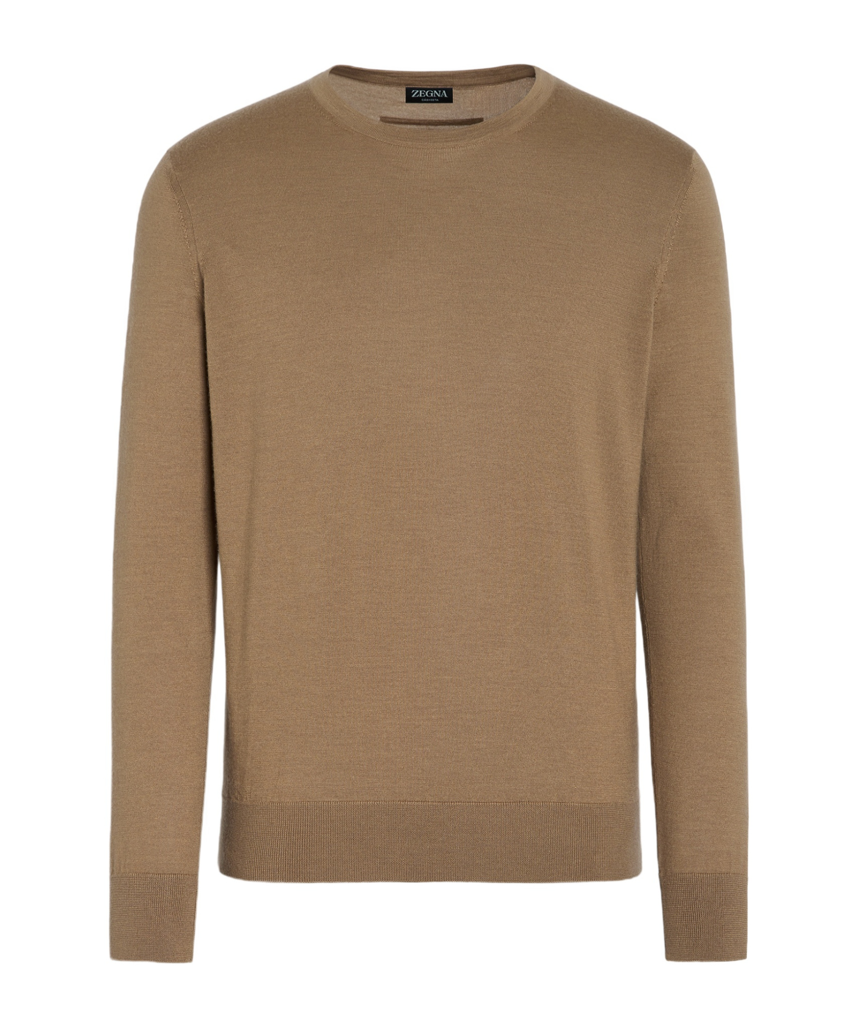 Shop Zegna Fine-knit Crew-neck Jumper In Dark Beige Mixed Color