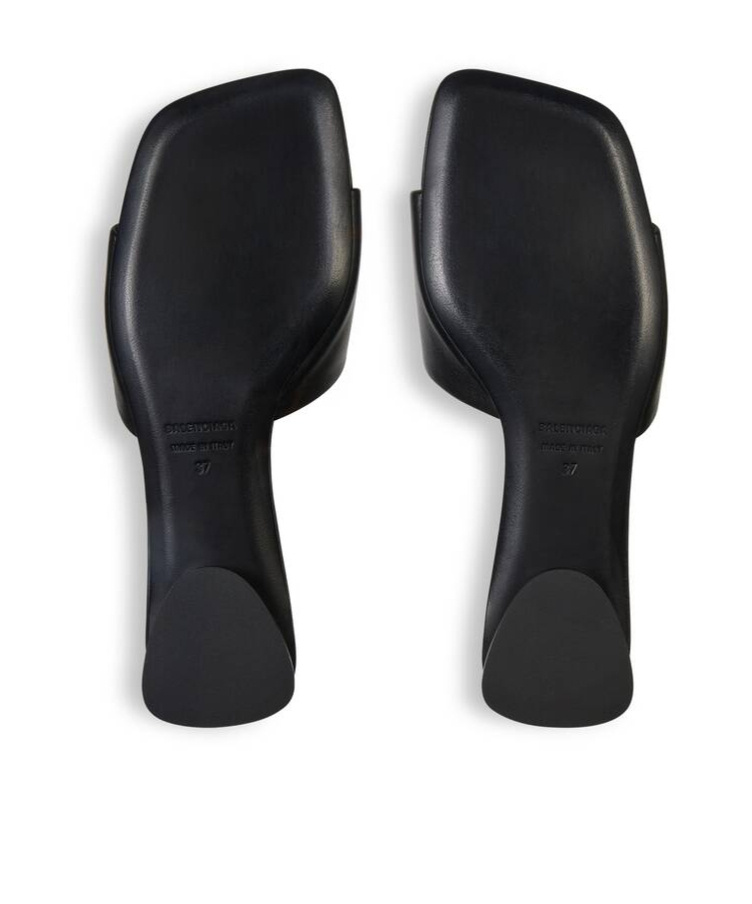 Shop Balenciaga Women's Duty Free Flat Sandal In Black