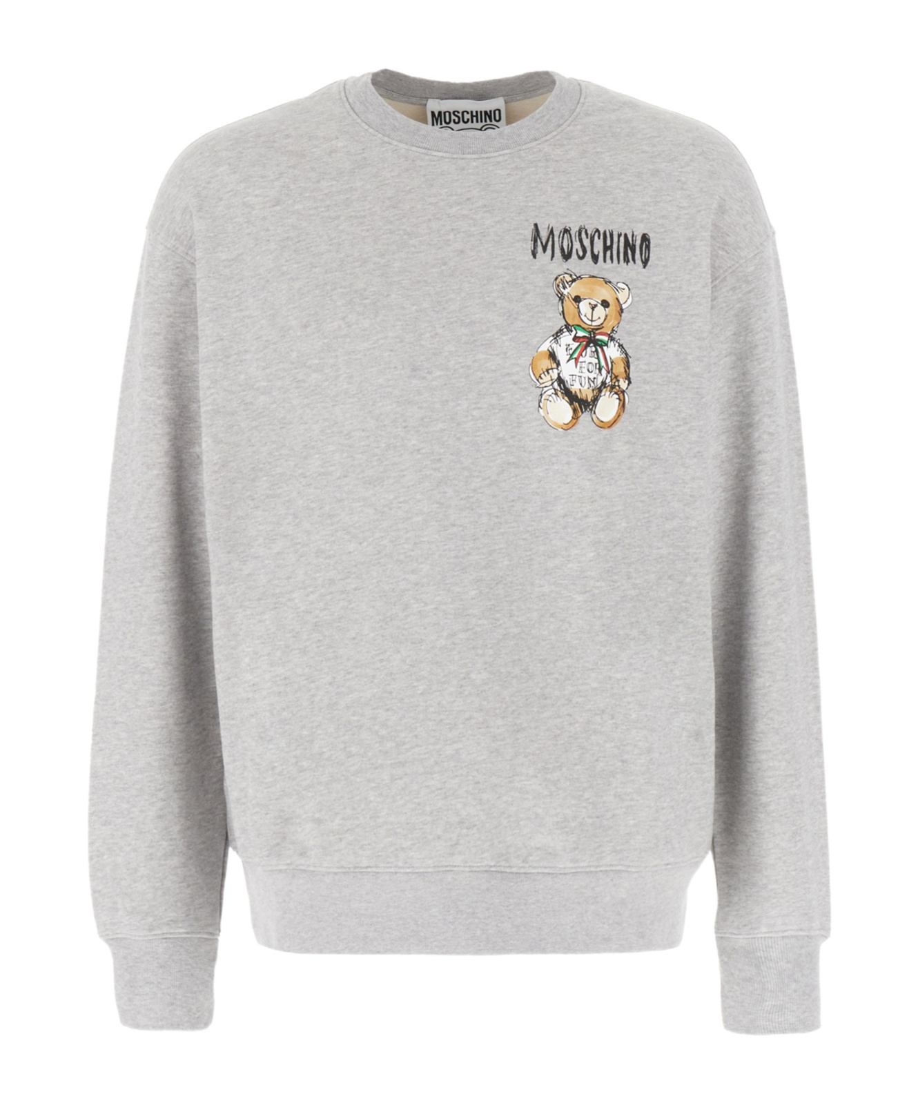 Moschino Teddy Bear Graphic Print Sweatshirt In White