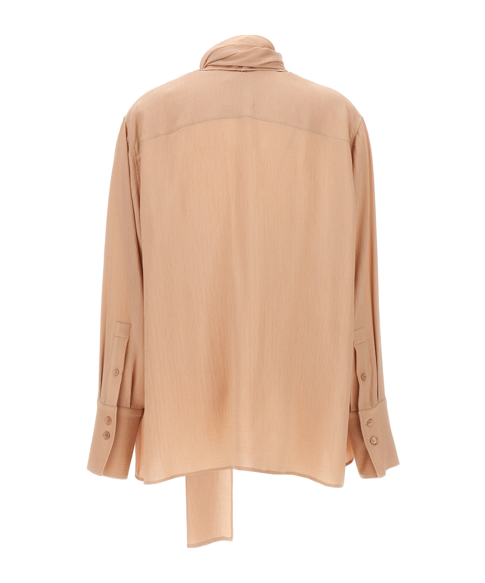 Givenchy Scarf-detail Silk Blouse In Nude