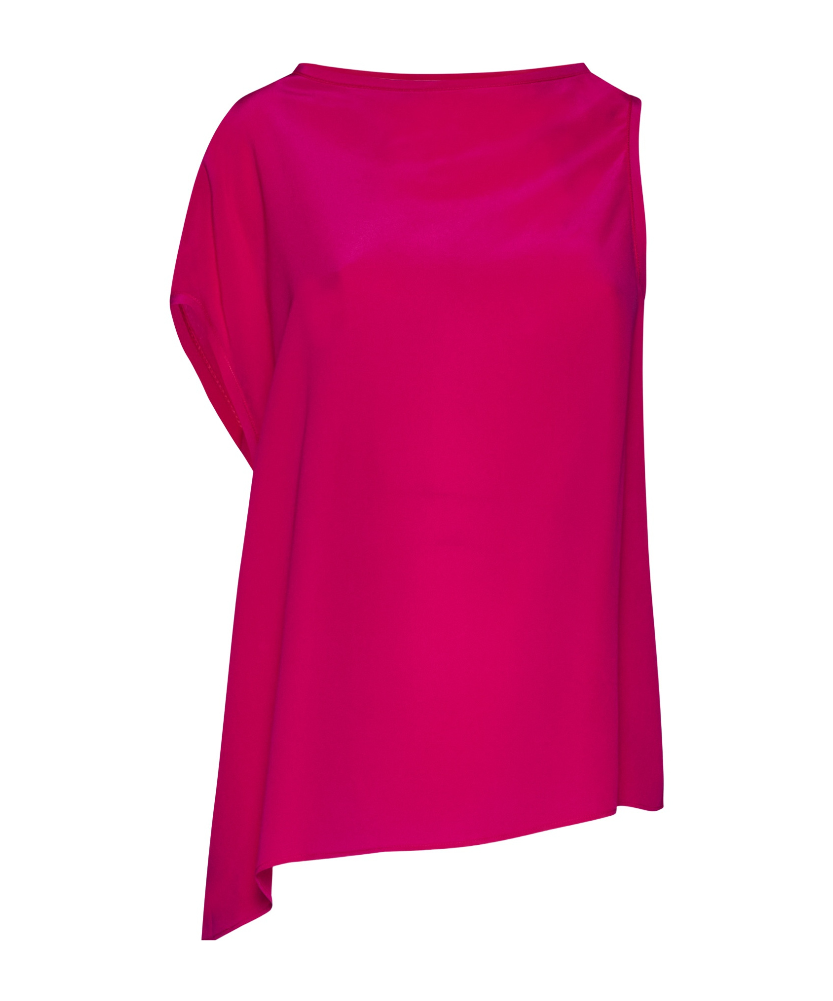 ALYSI ALYSI ASYMMETRIC SATIN BLOUSE