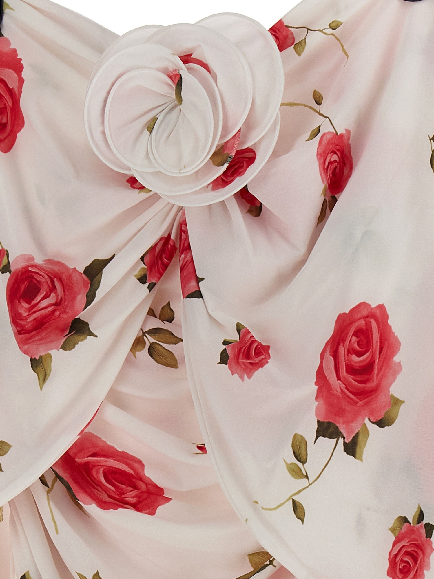 Magda Butrym White Cream Printed Dress In Nude