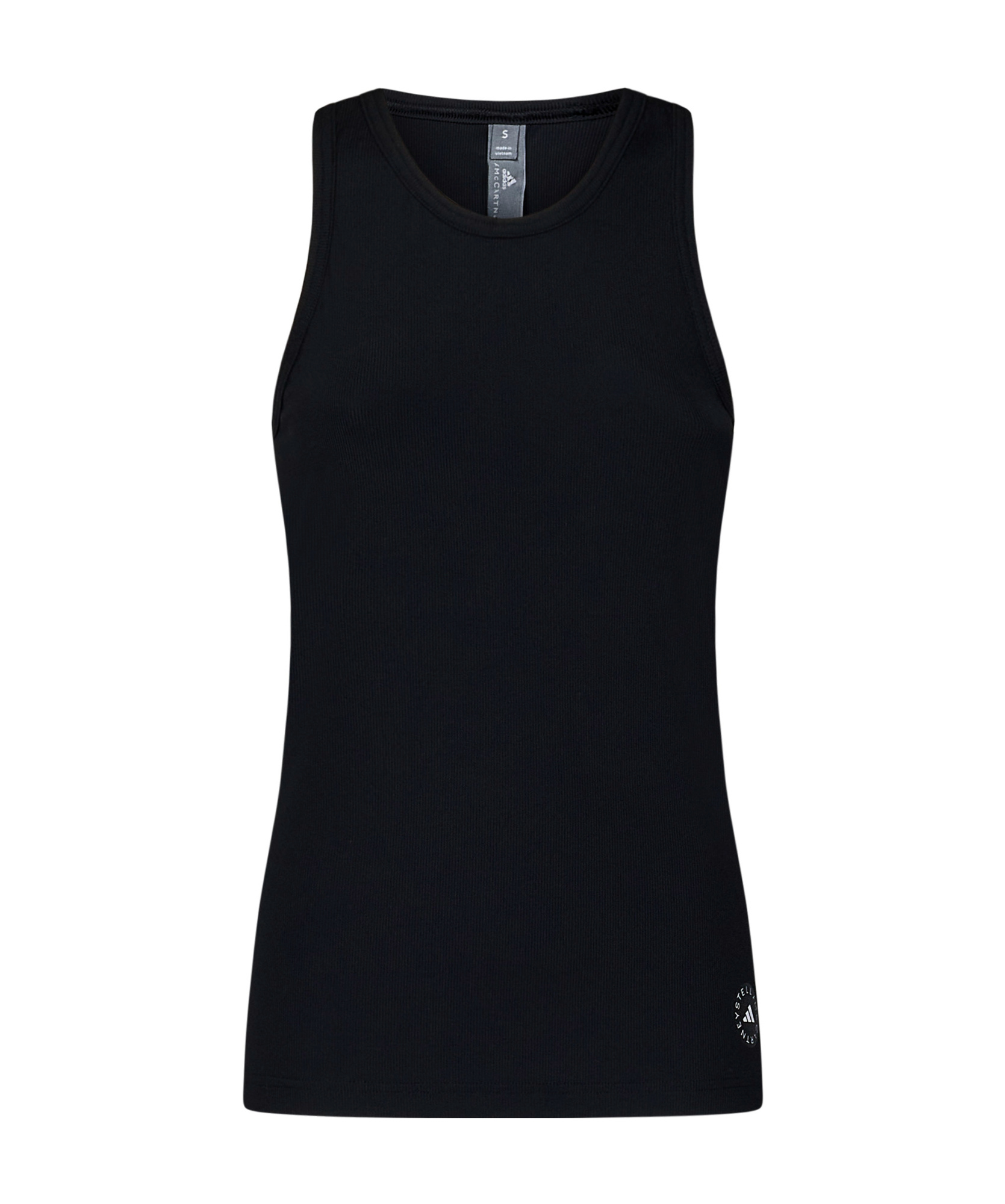 Adidas By Stella Mccartney Fine-ribbed Tank Top In Black