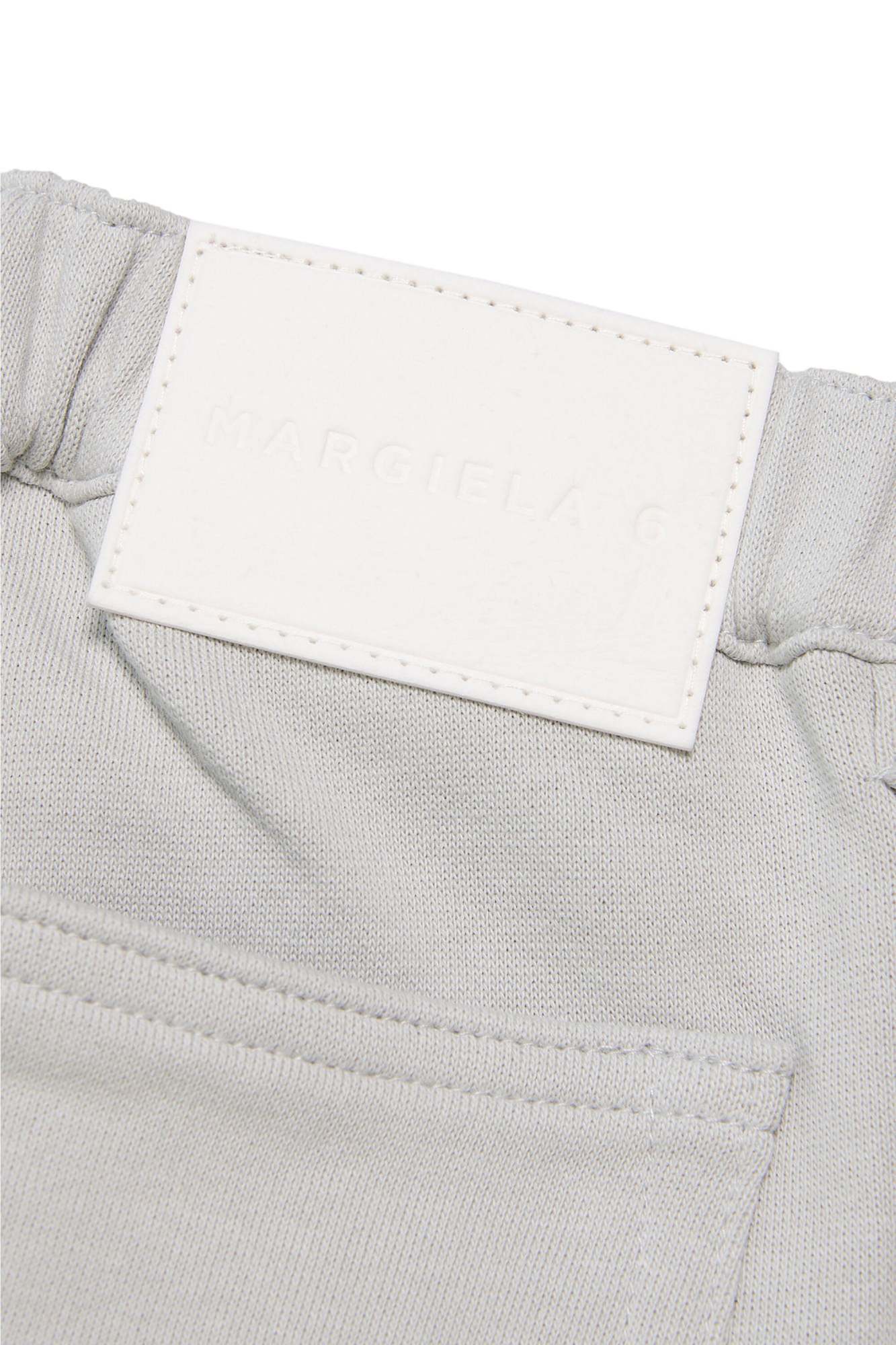 Mm6 Maison Margiela Logo-patch Cotton Straight Trousers In White